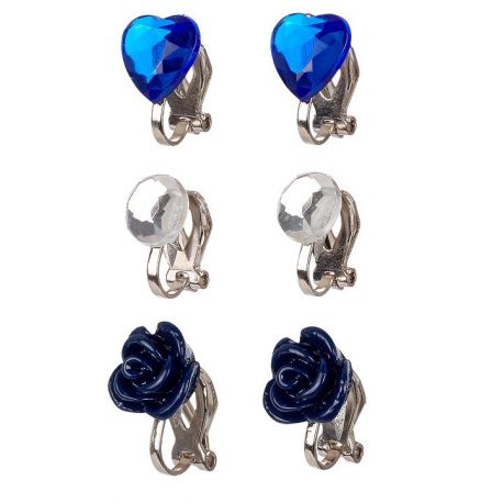 Blauwe oorclips Hila Blauwe oorclips Hila