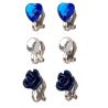 Blauwe oorclips - Hila