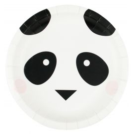 8 papieren borden - mini panda