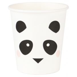 8 papieren bekers - mini panda