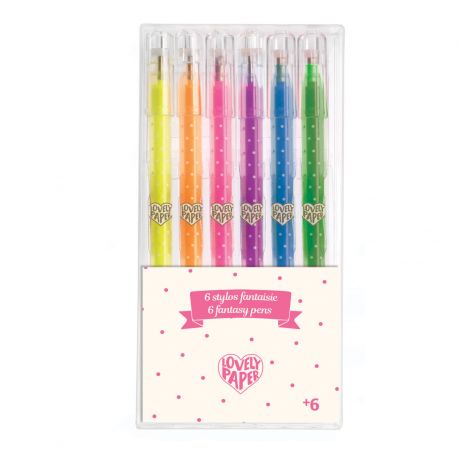 Set van 6 fluo gelpennen Set van 6 fluo gelpennen