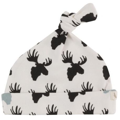 Babymutsje - Eland black & white Babymutsje - Eland black & white