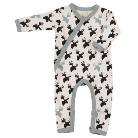 Pyjama met voetjes - Eland black & white Pyjama met voetjes - Eland black & white