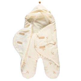 Cosy Kiss me baby wrapper - Nude Haiku Birds & Natural