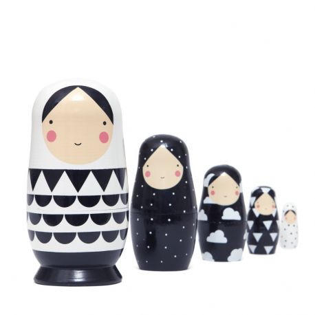 Sketch Inc nesting dolls XL - Black & White