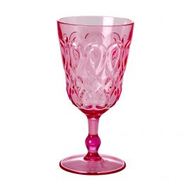 Wijnglas in acryl - Roze