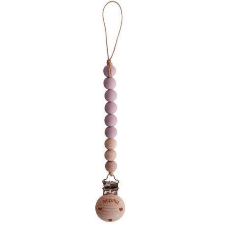 Speenkoord Cleo - Mauve & Wood Speenkoord Cleo - Mauve & Wood