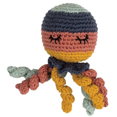 Crochet rammelaar - octopus