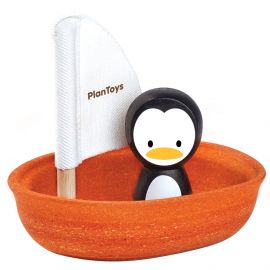 Toffe Zeilboot met Pinguin voor in bad