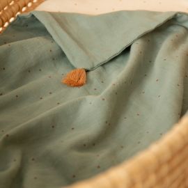 Treasure zomerdeken - Toffee sweet dots & Eden green