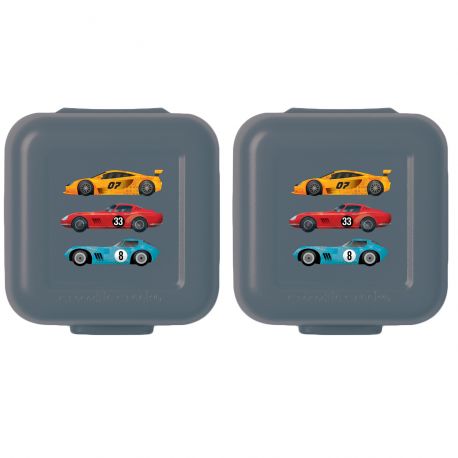 Set van 2 snack keeper snackdoosjes - Race Car Set van 2 snack keeper snackdoosjes - Race Car