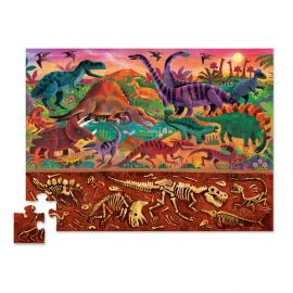 Puzzel boven & onder - Dinosaur World - 48 stukjes