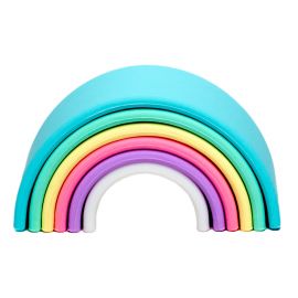 Siliconen speelset 6 Rainbow - pastel