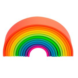 Geweldige siliconen speelset 12 Rainbow - neon