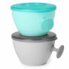 Handige set kommetjes - Grey/soft teal