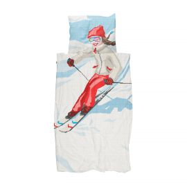 Dekbed met kussensloop - Ski Girl - 140 x 200/220 cm