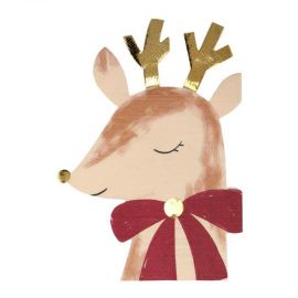 Set met servetten - Reindeer with bow