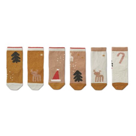 Silas katoenen sokken - 3 pack - Holiday tuscany rose multi mix