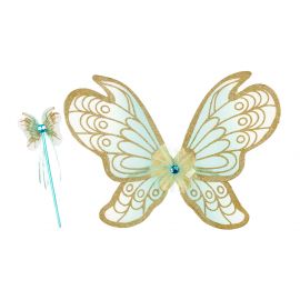 Jeanne vleugels + toverstaf set - mint