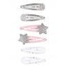 6 Zilveren haarclips sterren - Julie