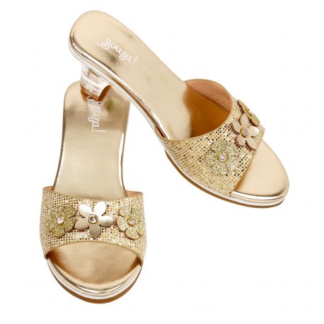 Slipper met hak Ellina - goud metallic Slipper met hak Ellina - goud metallic
