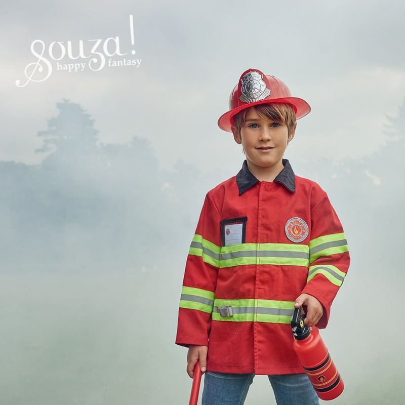 Hymne Interpunctie masker Souza for Kids - Supertoffe Verkleedset - Brandweerman - De Kleine Zebra