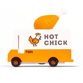 Houten speelgoedauto - Candyvan - Hot Chick Van
