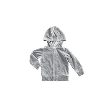 sweat à capuche bébé en velours gris sweat à capuche bébé en velours gris