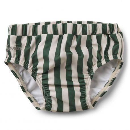 Frej baby zwembroekje - Stripe: Garden green/sandy