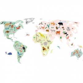 Maxi sticker Waow - Giant world map