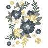 Muursticker - Crown of flowers