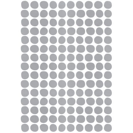 Stickerblad A3 - Dots - Silver