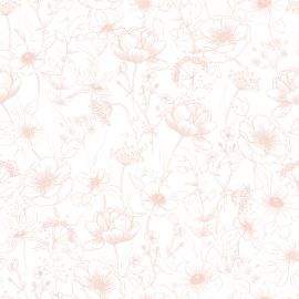 Behangpapier - Motief bloemen - Botany pink