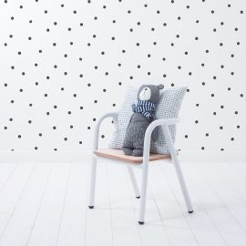 Behangpapier - Minima - Playful dots - White