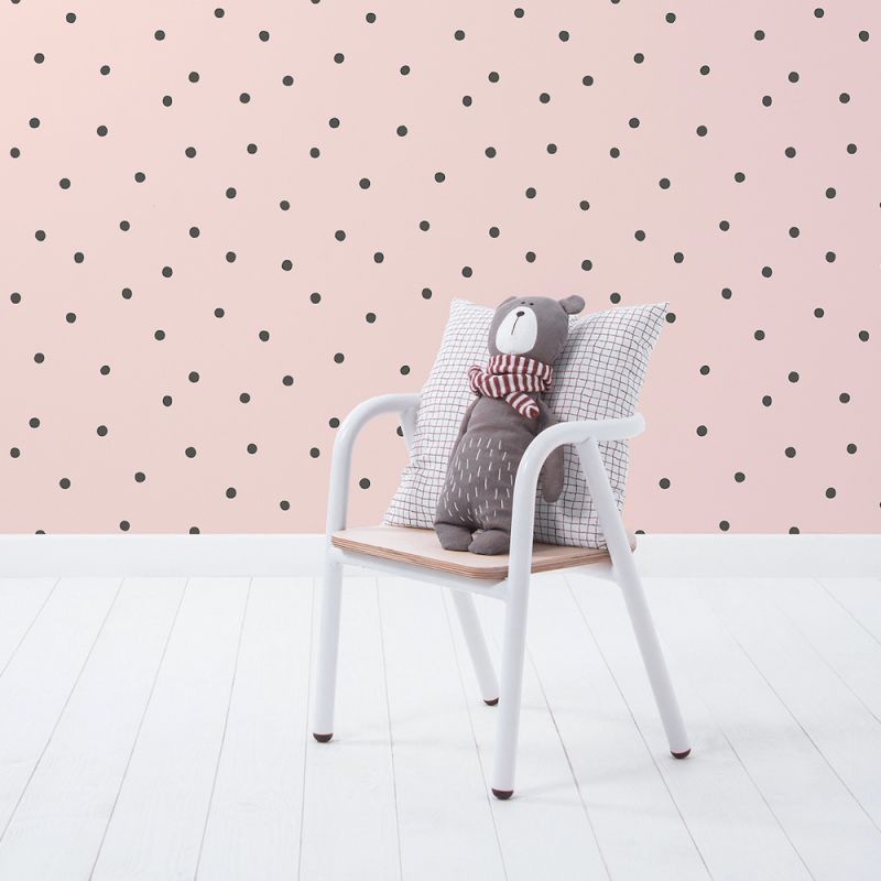 Lilipinso - Behangpapier Minima - Playful dots - Pearl - Kleine Zebra