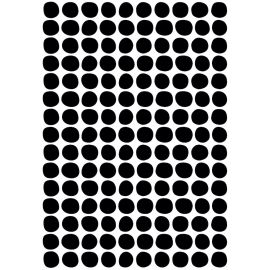 Stickerblad A3 - Dots - Zwart