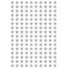 A3 Stickerblad Kleine sterren - Zilver