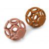 Set van 2 Jasmin bijtspeeltjes - Dark rose/mustard