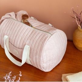 NY weekend tas white bubble-misty pink