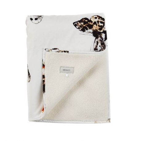 Wiegdeken met teddy - Fika butterfly Offwhite Wiegdeken met teddy - Fika butterfly Offwhite