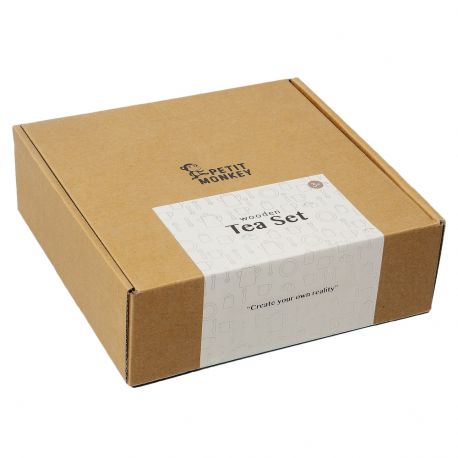 Houten theeset