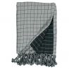 Babydeken met franjes - Grid beige
