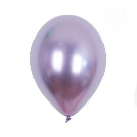 Set van 5 ballonnen - Chroom paars