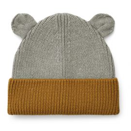 Gina muts - Grey melange & golden caramel mix