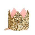 Haarclip - Mini gold glitter crown