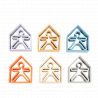 Siliconen speelset 6 Kids + 6 Houses - Nature