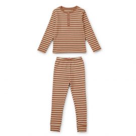 Offline tot antwoord Liewood - Wilhelm pyjama set - Y & D Stripe: Tuscany rose & sandy