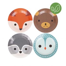 Set feestbordjes - Mini forest animals