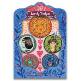 Set met 5 Lovely Badges - Lucky