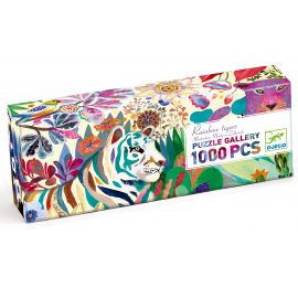 Uitdagende gallery puzzel - Rainbow tigers - 1000 stukjes
